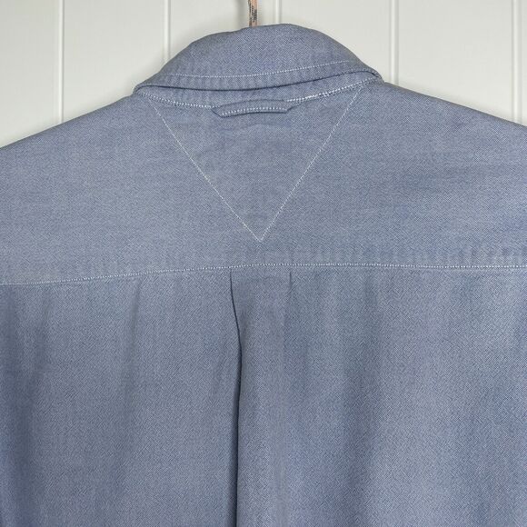 Vintage Tommy Hilfiger Chambray Full Button Down Denim Shirt Men's Size Medium M - Picture 8 of 11